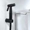 DAHSLNWKN Hand HeldSprayer Stainless Steel SprayeShower Head with Hose and Bracket Holder - Black Toilet Spray Gun Set Stainless Steel Women's wash Faucet 1.5 Meter Stainless Steel I view 3