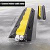 CYHTYM Cable Protector Ramp Outdoor Heavy-Duty Rubber Cable Ramp Speed Bumps, 1 Channel Hose, Hidden Ramp Protection Cover for Wires view 2