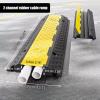 CYHTYM Cable Protector Ramp 2-Channel Cable Protection Ramp, Load 11000lb Lane Speed Bumps, Interlockable Connection for Use view 2