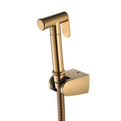 DAHSLNWKN Hand HeldSprayer Stainless Steel Spraye ToiletShower Head with Hose and Bracket Holder - Round Toilet Cleaning Toilet Floor Cleaning Flushing Washer Spray Gun Wall Mounted