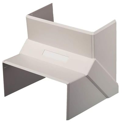 White PVC Cable Trunking Inside Corner Cover 60mm x 60mm RAL 9010, Pack of 1, MFR: 2215318