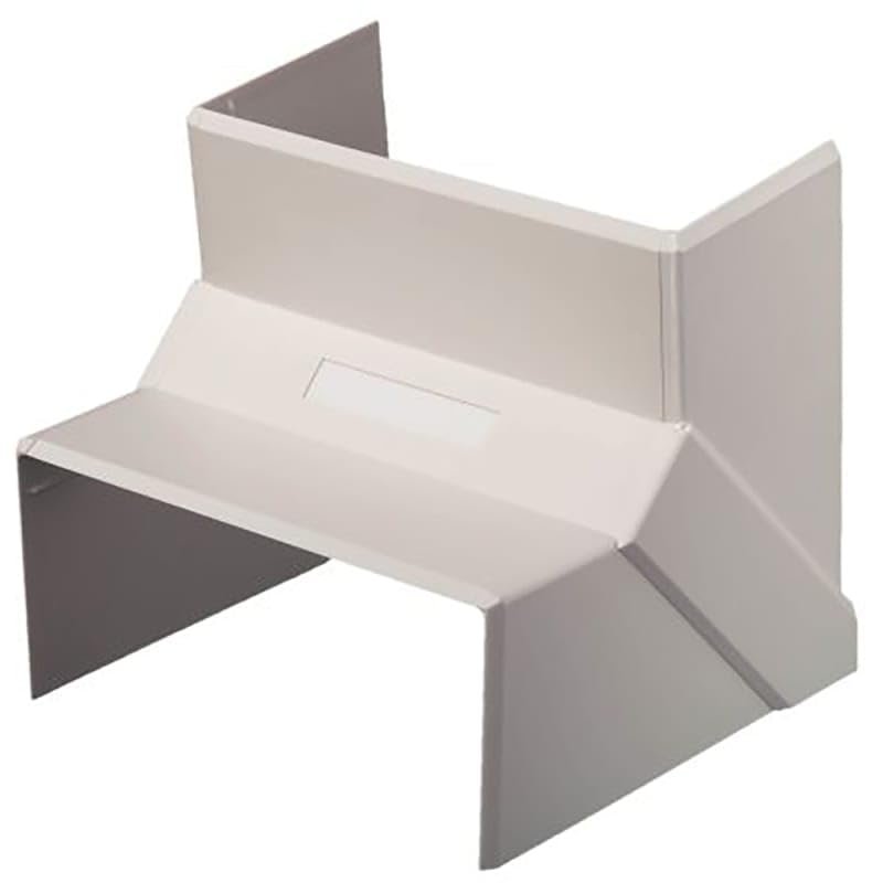 White PVC Cable Trunking Inside Corner Cover 60mm x 60mm RAL 9010, Pack of 1, MFR: 2215318