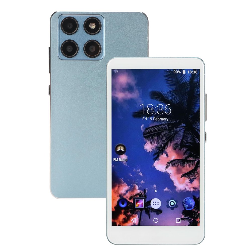 MP4 Player with, Portable Digital MP4 Player with 5.0 Inch Full, Photo Function, FM Radio, HiFi Music Player for Sports Running (Blue)