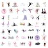 100Pcs Dancing Stickers Decals Vinyl Perfect Dancer Vinyl Sticker Laptop Water Bottle Phone Skateboard Stickers Decals for Women Ladies Girls (Dacing) view 3