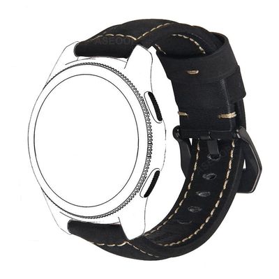 IRFKR Genuine Leather Strap for Garmin Vivoactive 3 4 Venu 2 SQ HR S40 Forerunner 645 245 158 745 Smart Watch Bands Straps bracelet(D,For Forerunner 745)
