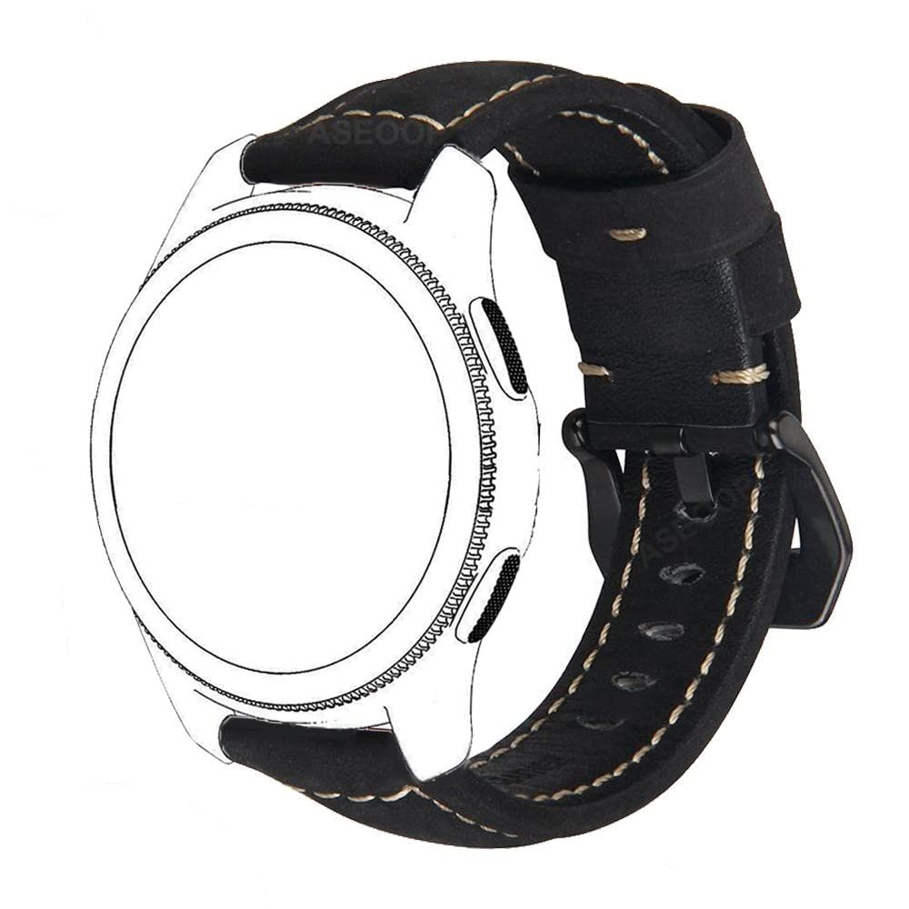 IRFKR Genuine Leather Strap for Garmin Vivoactive 3 4 Venu 2 SQ HR S40 Forerunner 645 245 158 745 Smart Watch Bands Straps bracelet(D,For Forerunner 745)
