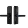 CYOMKWO WiFi Electronic Smart Door Lock with Biometric Fingerprint Card Password Key Unlock USB Emergency Charge(220x22-R(5050),Black) view 1