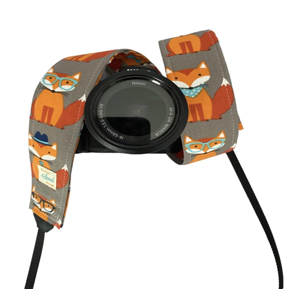 Fancy Foxes Camera Strap (One Size - Width: 1.5")
