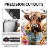 Amazon Kindle Fire HD 10/10 Plus (11th Gen) Adjustable Stand Case with Auto Sleep/Wake - Highland Cow Bucket view 2