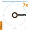 3DP Fokale - Extra Fine Telescope Focus Knob Adjustment Lever 8T-20/23, Compatible with SE 5/6/8'', 9.25 SCT & More, Dual Modes, Control Precision Enhancement, Black / Orange view 2