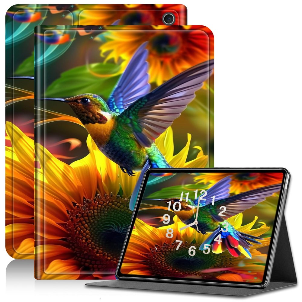 AIRWEE Case for Kindle Fire HD 10/10 Plus (13th/11th 2023/2021 Release), Adjustable Stand Kindle Fire HD 10 Tablet Case 11th Generation, with Auto Sleep/Wake Kindle Fire Case 10.1"", Flying Bird
