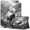Amazon Kindle Fire HD 10/10 Plus (11th Gen) Adjustable Stand Case with Auto Sleep/Wake - Black/White Deer view 1