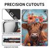 AIRWEE Case for Kindle Fire HD 10/10 Plus (13th/11th 2023/2021 Release), Adjustable Stand Kindle Fire HD 10 Tablet Case 11th Generation, with Auto Sleep/Wake Kindle Fire Case 10.1"", Flower Cow view 2