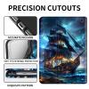 AIRWEE Case for Kindle Fire HD 10/10 Plus (13th/11th 2023/2021 Release), Adjustable Stand Kindle Fire HD 10 Tablet Case 11th generation, with Auto Sleep/Wake Kindle Fire Case 10.1"", Dark Pirate Ship view 2
