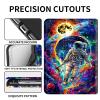 Amazon Kindle Fire HD 10/10 Plus Case (11th Gen), Adjustable Stand with Auto Sleep/Wake - 10.1" Space Men Colorful view 2