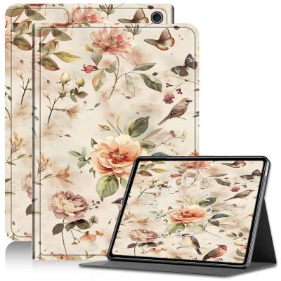 AIRWEE Case for Kindle Fire HD 10/10 Plus (13th/11th 2023/2021 Release), Adjustable Stand Kindle Fire HD 10 Tablet Case 11th generation, with Auto Sleep/Wake Kindle Fire Case 10.1"", Wildflower