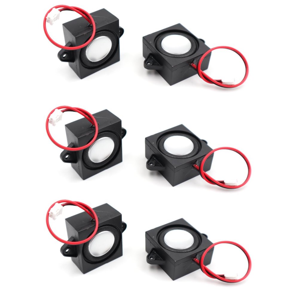 YFUSET 3 Watt 8 Ohm Mini Speaker 6 Pack, 3.3V/5V Compatible, Full Range, Arduino/Raspberry Pi Compatible, Modern Style