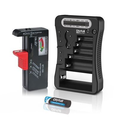 Dlyfull B2-Black Battery Tester and B1L Small Battery Tester, 1X AAA Batteries Included