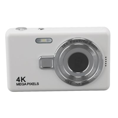 DirectNine Basics Digital Camera, 12MP 1080P 16X Zoom Auto Focus Digital Camera, 2.4in TFT Screen, Portable Compact Camera for Kids Girls Boys Teens Beginners (White), Generice2rz4otndb-12