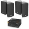 Audiosavings Bundle: JBL CSA 2120 Commercial Amplifier Amp Bundled with (2) Pairs of Cube by Rockville 3.5" Black Home Theater Wall Speakers+Swivel Brackets (5 Items) view 1