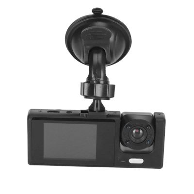 3 Lens Dash Camera Car Driving Recorder with IR Night, 2in LCD Screen, 170 Degree Angle, Automatic Switch, Multifunctional Dashcam for Safer and More Convenient Driving