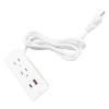 DirectNine Basics Recessed Desk Outlet, Versatile US Standard 125V 12A Recessed Power Strip 1500W for Bedside (White) view 2