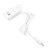 DirectNine Basics Recessed Desk Outlet, Versatile US Standard 125V 12A Recessed Power Strip 1500W for Bedside (White) view 3