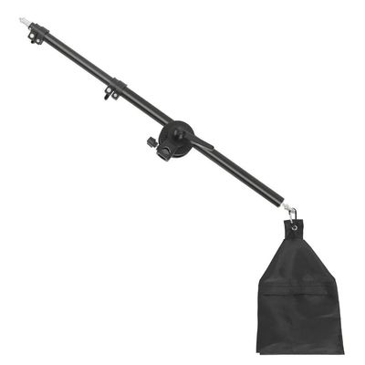 DirectNine Basics Professional Telescopic Boom arm Light Stand with sandbag for Studio Lighting Boom arm, Black