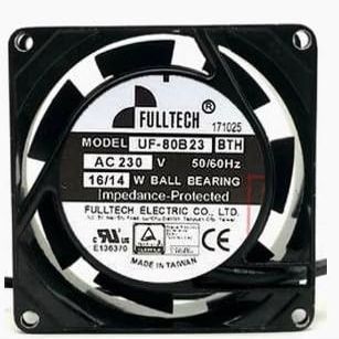 AJSWISH UF-80B23 BTH Fan for UF-80B23 BTH AC230V 16/14W 8CM 8025 Cabinet Axial Cooling Fan