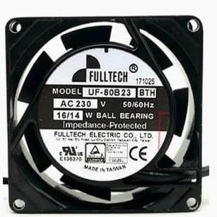 AJSWISH UF-80B23 BTH Fan for UF-80B23 BTH AC230V 16/14W 8CM 8025 Cabinet Axial Cooling Fan