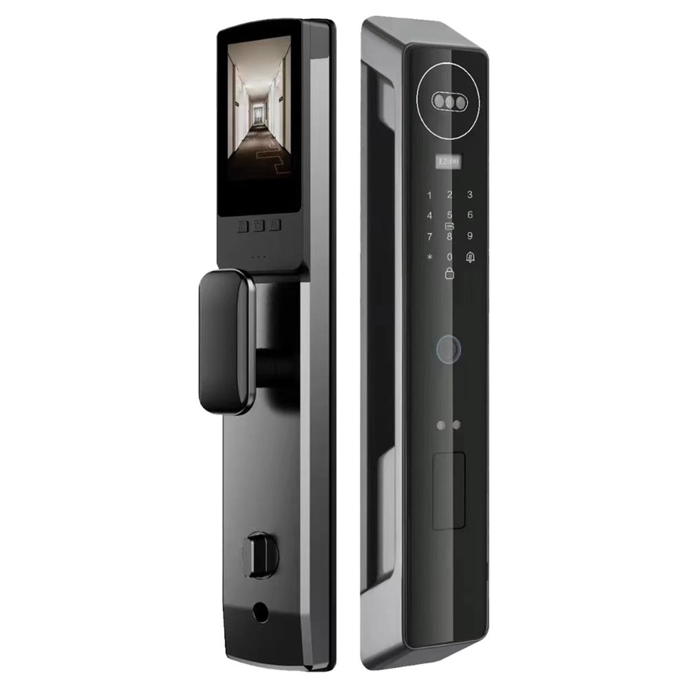 CYOMKWO Fingerprint Smart Lock 3D Face Recognition Fully Automatic WiFi APP Biometric Card Key Digital Lock(30-300 3D Face), WisHome