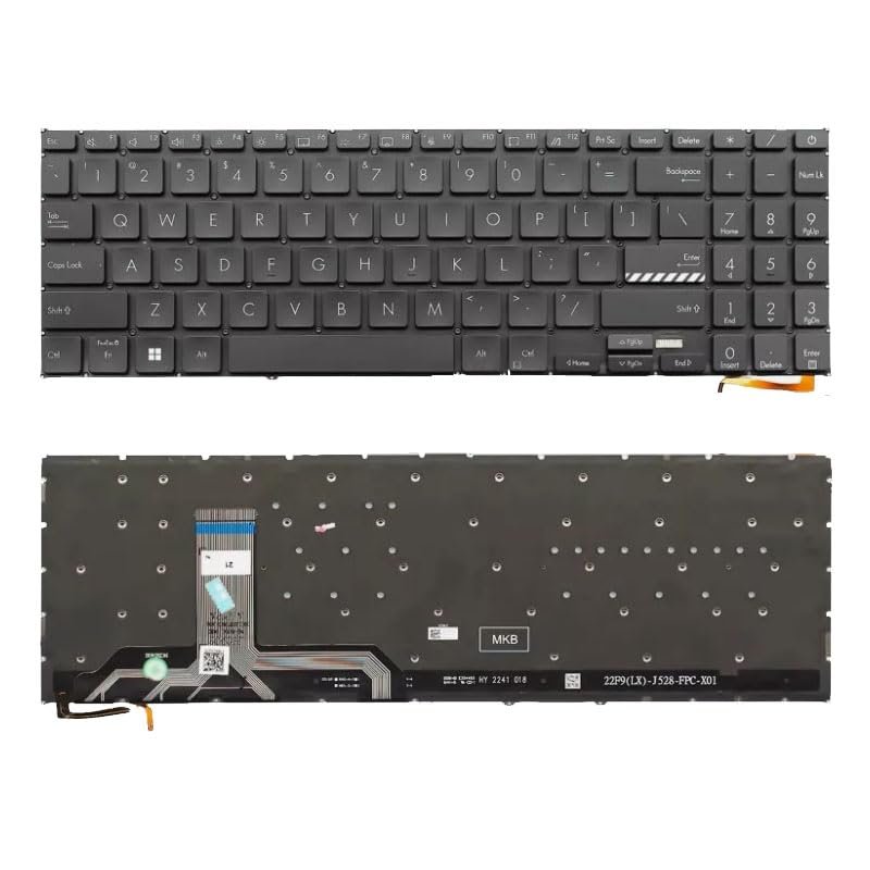 Replace Laptop Keyboard for ASUS VivoBook M1503Q X1502 X1502ZA X1502VA M1502Z B1502CB Backlit Black