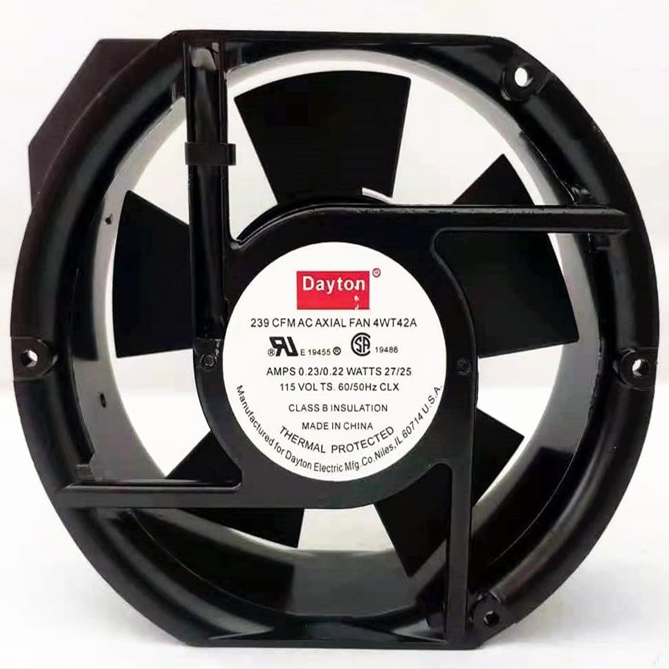 AJSWISH 4WT42A 239 CFM AC AXIAL Fan 4WT42A 115V 27/25 WATTS 17CM Cooling Fan