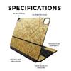 Carbon Fiber Skin Compatible with Apple Magic Keyboard for iPad Air 13-inch (M2) 2024 - Gold Tiles - Premium 3M Vinyl Protective Wrap Decal Cover - Easy to Apply | Crafted in The USA by MightySkins view 2