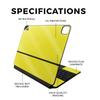 Glossy Glitter Skin Compatible with Apple Magic Keyboard for iPad Air 13-inch (M2) 2024 - Solid Yellow - Premium 3M Vinyl Protective Decal Cover - Easy to Apply | Crafted in The USA by MightySkins view 2