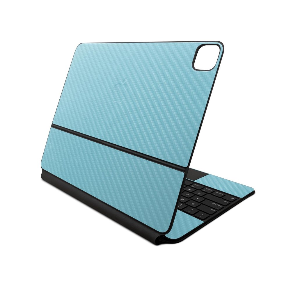 Carbon Fiber Skin Compatible with Apple Magic Keyboard for iPad Air 13-inch (M2) 2024 - Solid Baby Blue - Premium 3M Vinyl Protective Decal Cover - Easy to Apply | Crafted in The USA by MightySkins