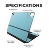 Carbon Fiber Skin Compatible with Apple Magic Keyboard for iPad Air 13-inch (M2) 2024 - Solid Baby Blue - Premium 3M Vinyl Protective Decal Cover - Easy to Apply | Crafted in The USA by MightySkins view 2