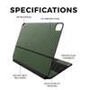 Carbon Fiber Skin Compatible with Apple Magic Keyboard for iPad Air 13-inch (M2) 2024 - Solid Olive - Premium 3M Vinyl Protective Wrap Decal Cover - Easy to Apply | Crafted in The USA by MightySkins view 2