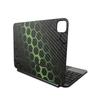 Carbon Fiber Skin Compatible with Apple Magic Keyboard for iPad Pro 11inch (M4) 2024 - Green Hex - Premium 3M Vinyl Protective Wrap Decal Cover - Easy to Apply | Crafted in The USA by MightySkins view 1
