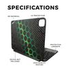Carbon Fiber Skin Compatible with Apple Magic Keyboard for iPad Pro 11inch (M4) 2024 - Green Hex - Premium 3M Vinyl Protective Wrap Decal Cover - Easy to Apply | Crafted in The USA by MightySkins view 2