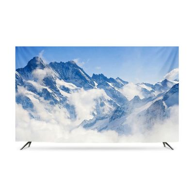 Modern Minimalist Snow Mountain Printed Pattern TV Dust Cover Desktop Hanging LCD Curved Cover Cloth,32-85 In(Size:42in,Color:B)