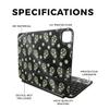 Glossy Glitter Skin Compatible With Apple Magic Keyboard for iPad Pro 11inch (M4) 2024 - Nighttime Skulls - Premium 3M Vinyl Protective Decal Cover - Easy To Apply | Crafted in the USA by MightySkins view 2