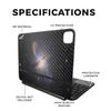 Carbon Fiber Skin Compatible with Apple Magic Keyboard for iPad Pro 11inch (M4) 2024 - Centaurus - Premium 3M Vinyl Protective Wrap Decal Cover - Easy to Apply | Crafted in The USA by MightySkins view 2