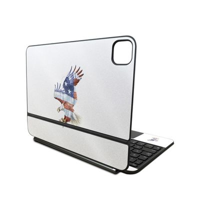 Glossy Glitter Skin Compatible with Apple Magic Keyboard for iPad Pro 11inch (M4) 2024 - American Eagle - Premium 3M Vinyl Protective Decal Cover - Easy to Apply | Crafted in The USA by MightySkins