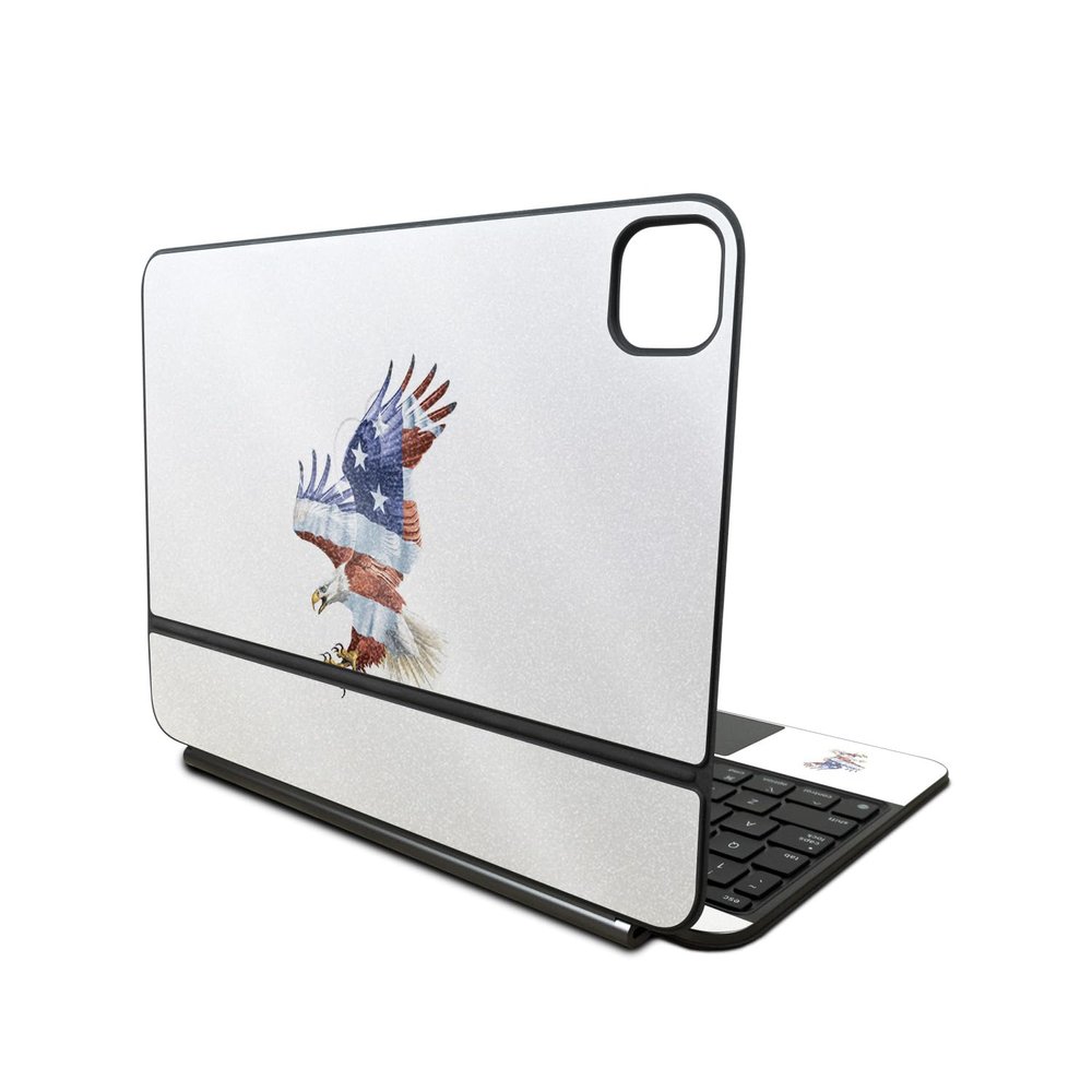 Glossy Glitter Skin Compatible with Apple Magic Keyboard for iPad Pro 11inch (M4) 2024 - American Eagle - Premium 3M Vinyl Protective Decal Cover - Easy to Apply | Crafted in The USA by MightySkins