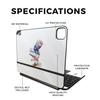 Glossy Glitter Skin Compatible with Apple Magic Keyboard for iPad Pro 11inch (M4) 2024 - American Eagle - Premium 3M Vinyl Protective Decal Cover - Easy to Apply | Crafted in The USA by MightySkins view 2