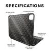 Glossy Glitter Skin Compatible with Apple Magic Keyboard for iPad Pro 11inch (M4) 2024 - Black Wall - Premium 3M Vinyl Protective Wrap Decal Cover - Easy to Apply | Crafted in The USA by MightySkins view 2