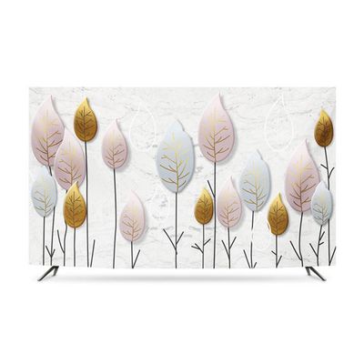 32-85inch Universal LCD LED Hanging TV Cover Indoor Luxury Soft Heat Dissipation Anti Slip TV Cover Art Dust Cover Living Room And Bedroom Decor(Size:52in,Color:B)