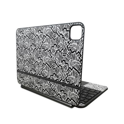 Carbon Fiber Skin Compatible with Apple Magic Keyboard for iPad Pro 11inch (M4) 2024 - Abstract Black - Premium 3M Vinyl Protective Decal Cover - Easy to Apply | Crafted in The USA by MightySkins