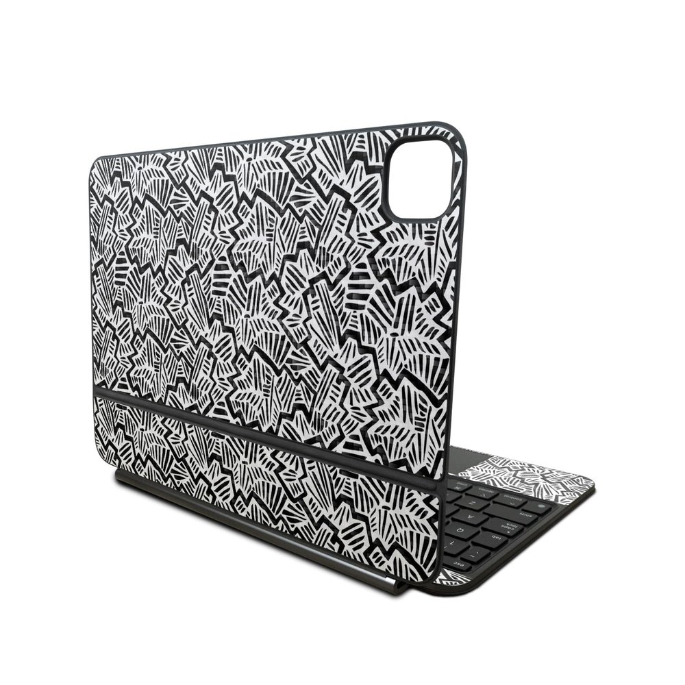 Carbon Fiber Skin Compatible with Apple Magic Keyboard for iPad Pro 11inch (M4) 2024 - Abstract Black - Premium 3M Vinyl Protective Decal Cover - Easy to Apply | Crafted in The USA by MightySkins